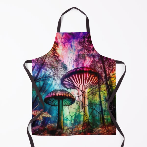 Item preview, Psychedelic, magical forest and colorful, inky mushrooms.5 designed and sold by My-fake-places.