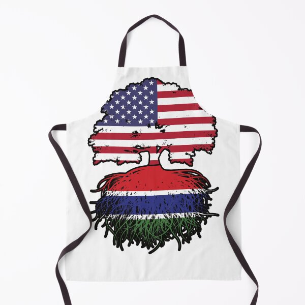 Item preview, Gambia Gambian American USA Tree Roots Flag designed and sold by FlagX.