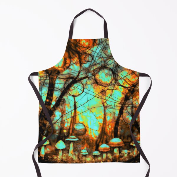 Item preview, Psychedelic, magical forest and colorful, inky mushrooms.6 designed and sold by My-fake-places.