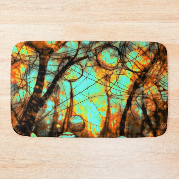 Item preview, Psychedelic, magical forest and colorful, inky mushrooms.6 designed and sold by My-fake-places.
