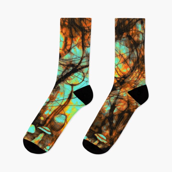 Item preview, Psychedelic, magical forest and colorful, inky mushrooms.6 designed and sold by My-fake-places.