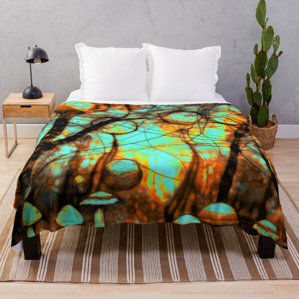 Item preview, Psychedelic, magical forest and colorful, inky mushrooms.6 designed and sold by My-fake-places.