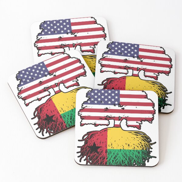Item preview, Guinea-Bissau Bissau-Guinean American USA Tree Roots Flag designed and sold by FlagX.