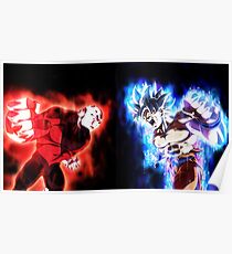 Goku mastered Ultra Instinct vs. Jiren full power Poster
