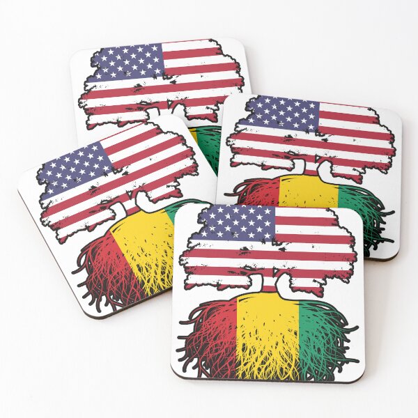 Item preview, Guinea Guinean American USA Tree Roots Flag designed and sold by FlagX.