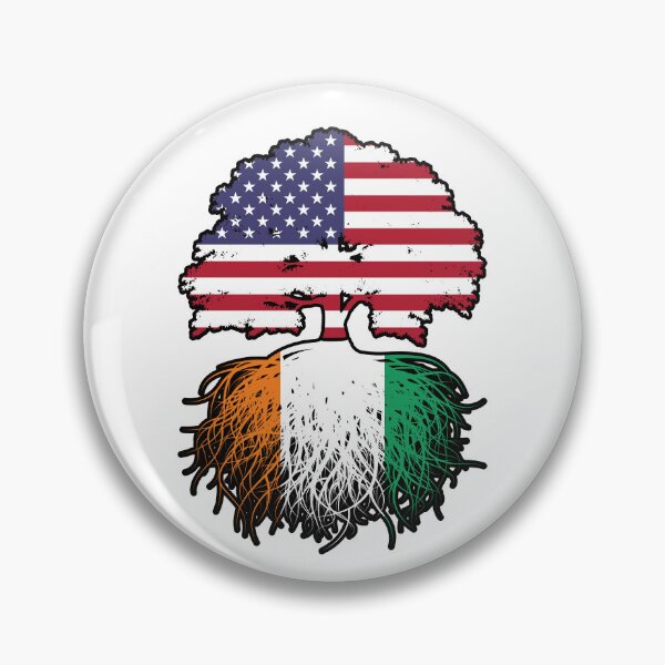 Item preview, Ivory Coast Ivorian American USA Tree Roots Flag designed and sold by FlagX.