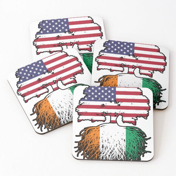 Item preview, Ivory Coast Ivorian American USA Tree Roots Flag designed and sold by FlagX.