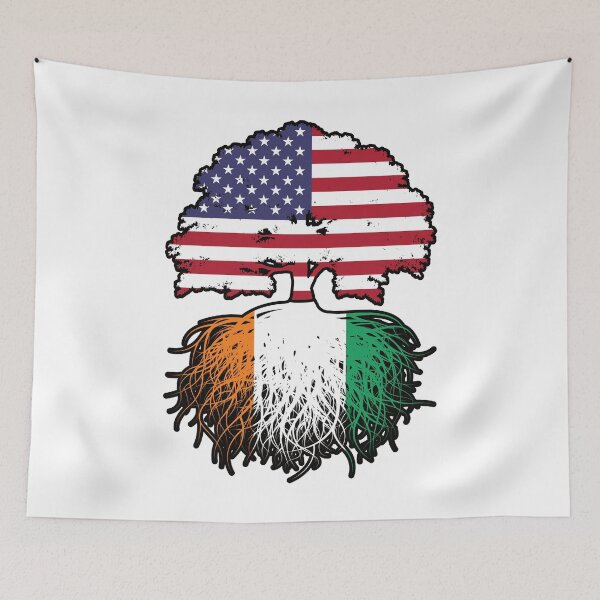 Item preview, Ivory Coast Ivorian American USA Tree Roots Flag designed and sold by FlagX.