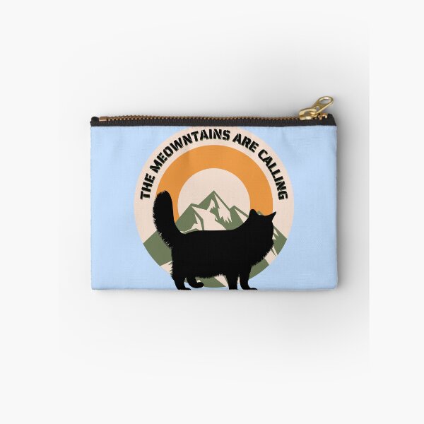 Item preview, The meowntains are calling retro circle cat meowntaineer designed and sold by Cat-Adventures.