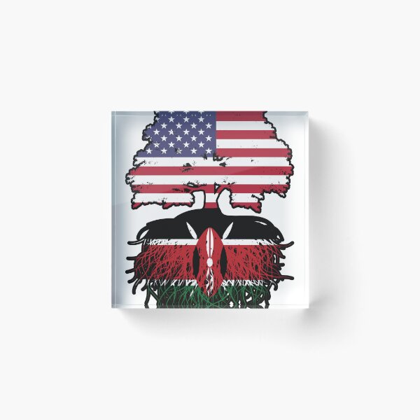 Item preview, Kenya Kenyan American USA Tree Roots Flag designed and sold by FlagX.