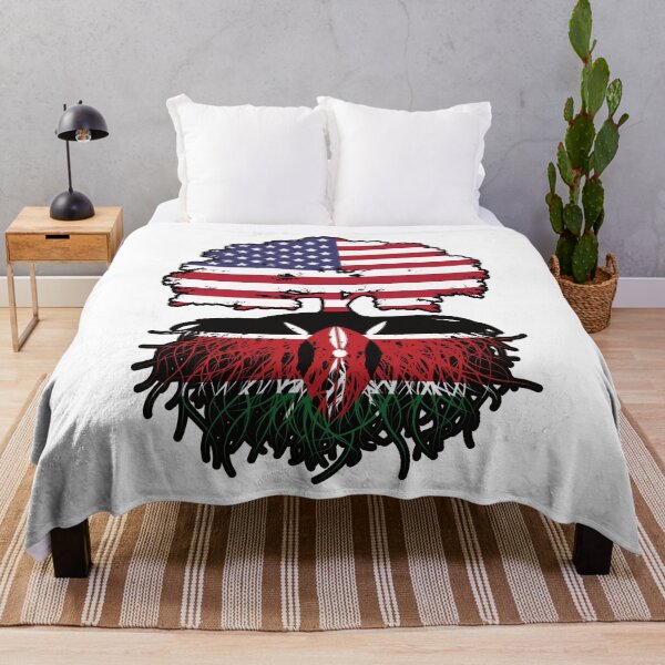Item preview, Kenya Kenyan American USA Tree Roots Flag designed and sold by FlagX.
