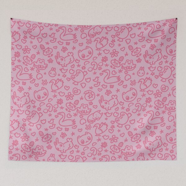 Item preview, Cute doodle pattern: pink designed and sold by Catphonesoup.