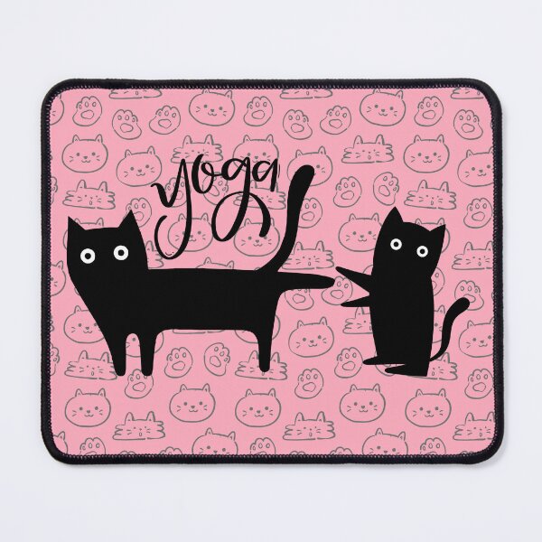 Item preview, Two black yoga cats designed and sold by BritishDelights.