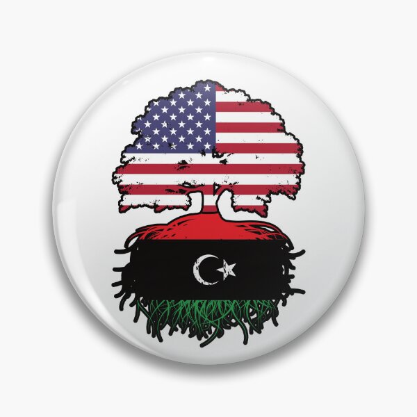 Item preview, Libya Libyan American USA Tree Roots Flag designed and sold by FlagX.