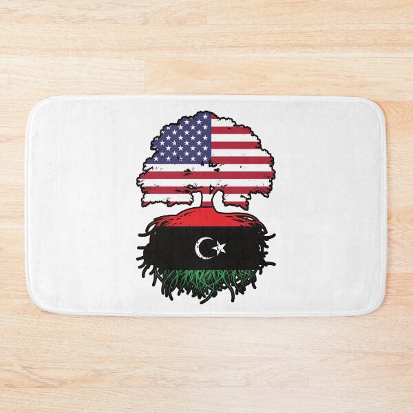 Item preview, Libya Libyan American USA Tree Roots Flag designed and sold by FlagX.