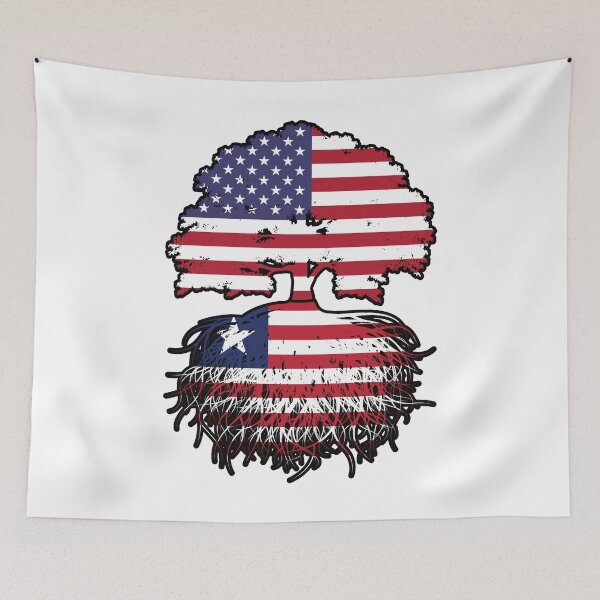 Item preview, Liberia Liberian American USA Tree Roots Flag designed and sold by FlagX.