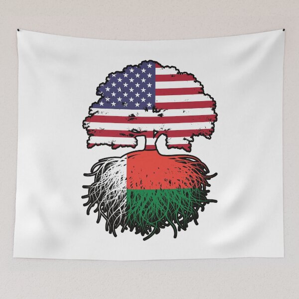Item preview, Madagascar Malagasy American USA Tree Roots Flag designed and sold by FlagX.