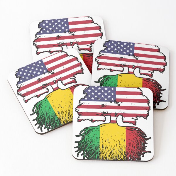 Item preview, Mali Malian American USA Tree Roots Flag designed and sold by FlagX.