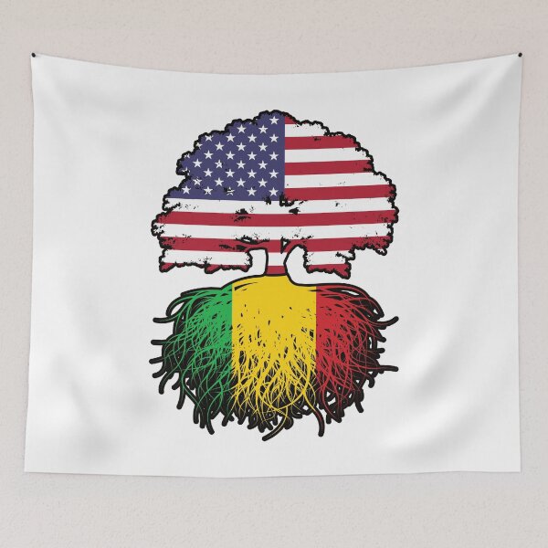 Item preview, Mali Malian American USA Tree Roots Flag designed and sold by FlagX.