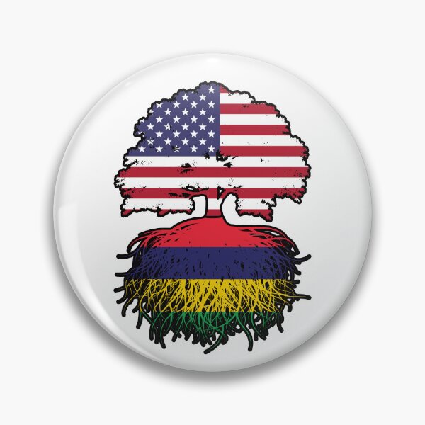 Item preview, Mauritius Mauritian American USA Tree Roots Flag designed and sold by FlagX.