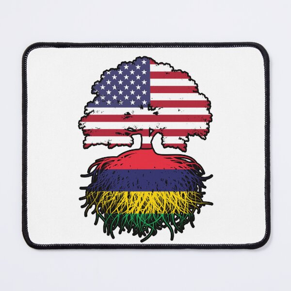 Item preview, Mauritius Mauritian American USA Tree Roots Flag designed and sold by FlagX.