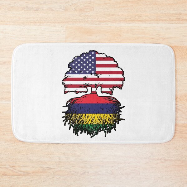 Item preview, Mauritius Mauritian American USA Tree Roots Flag designed and sold by FlagX.