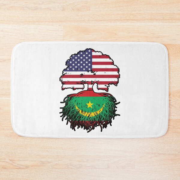 Item preview, Mauritania Mauritanian American USA Tree Roots Flag designed and sold by FlagX.