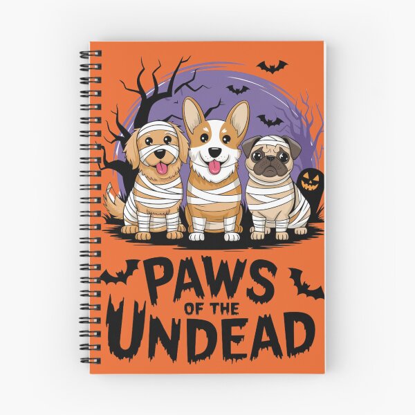 Item preview, Paws of the Undead: Halloween Dog Mummy T-Shirt designed and sold by piketo.