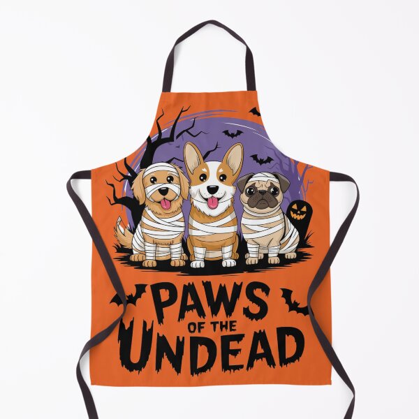 Item preview, Paws of the Undead: Halloween Dog Mummy T-Shirt designed and sold by piketo.