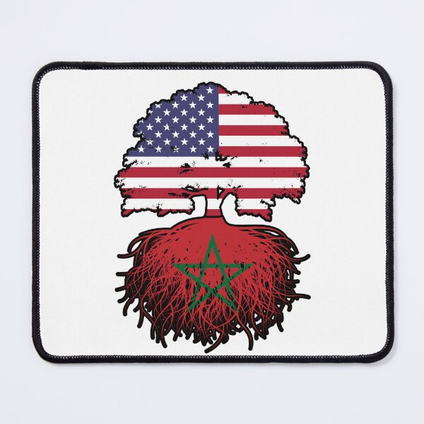 Item preview, Morocco Moroccan American USA Tree Roots Flag designed and sold by FlagX.
