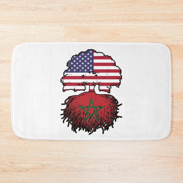 Item preview, Morocco Moroccan American USA Tree Roots Flag designed and sold by FlagX.