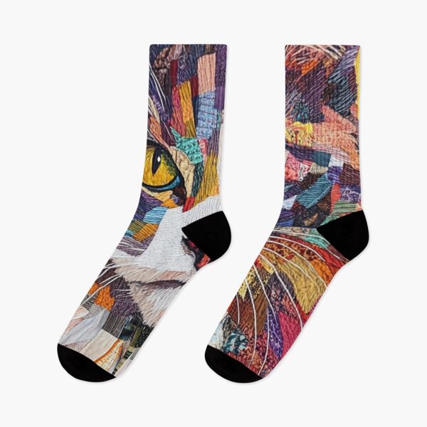 Item preview, Majestic Maine Coon in Patchwork designed and sold by WitsandWonders.