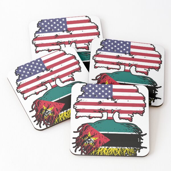 Item preview, Mozambique Mozambican American USA Tree Roots Flag designed and sold by FlagX.