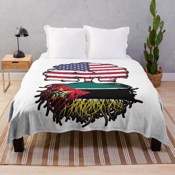 Item preview, Mozambique Mozambican American USA Tree Roots Flag designed and sold by FlagX.