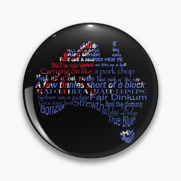 Item preview, Aussie Slang, Funny Australian sayings, Australia Flag Design designed and sold by lozsart.