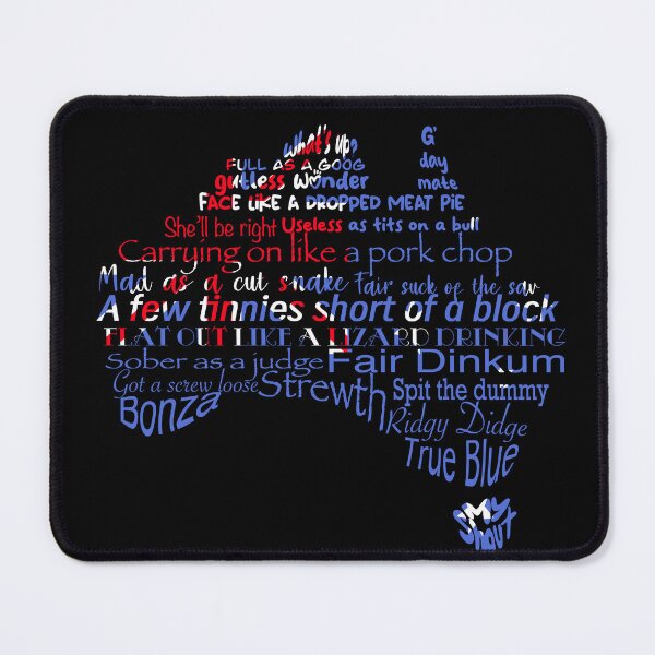 Item preview, Aussie Slang, Funny Australian sayings, Australia Flag Design designed and sold by lozsart.