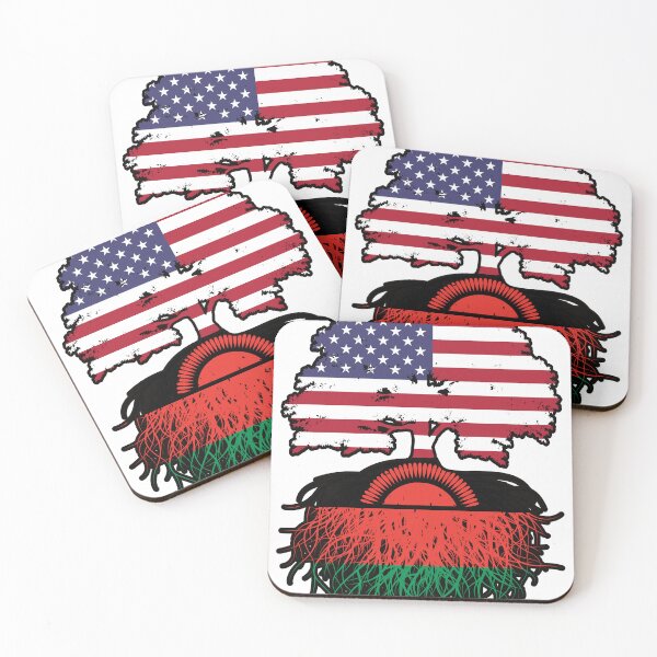 Item preview, Malawi Malawian American USA Tree Roots Flag designed and sold by FlagX.