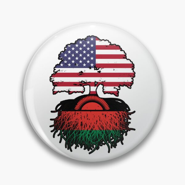 Item preview, Malawi Malawian American USA Tree Roots Flag designed and sold by FlagX.