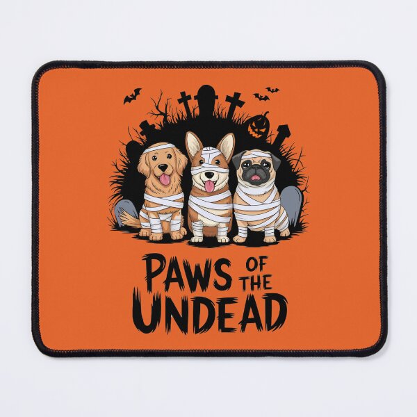 Item preview, Pug Mummy Shirt Paws of the Undead: Halloween Dog Mummy T-Shirt designed and sold by piketo.