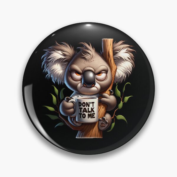 Item preview, Grumpy Koala Bear Drinking Coffee designed and sold by Redblackman.