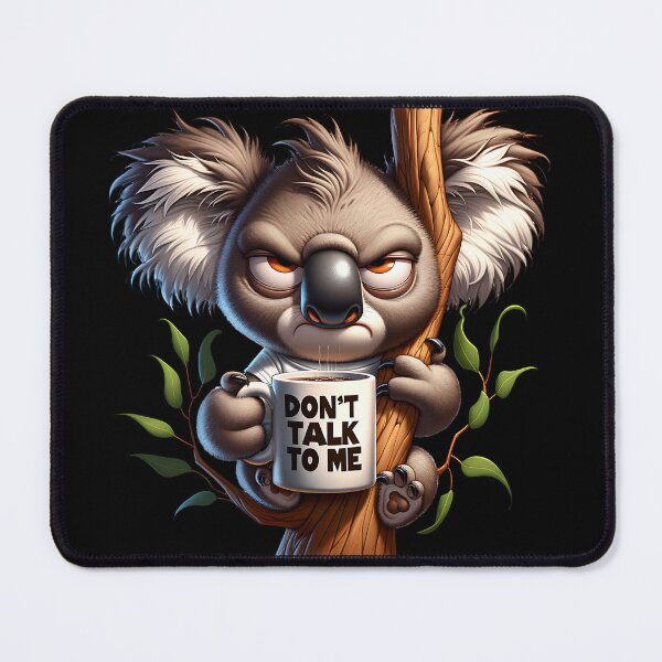 Item preview, Grumpy Koala Bear Drinking Coffee designed and sold by Redblackman.