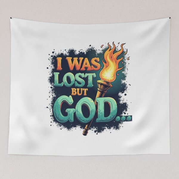 Item preview, I Was Lost But God...Flaming Torch designed and sold by Faithloveshop.