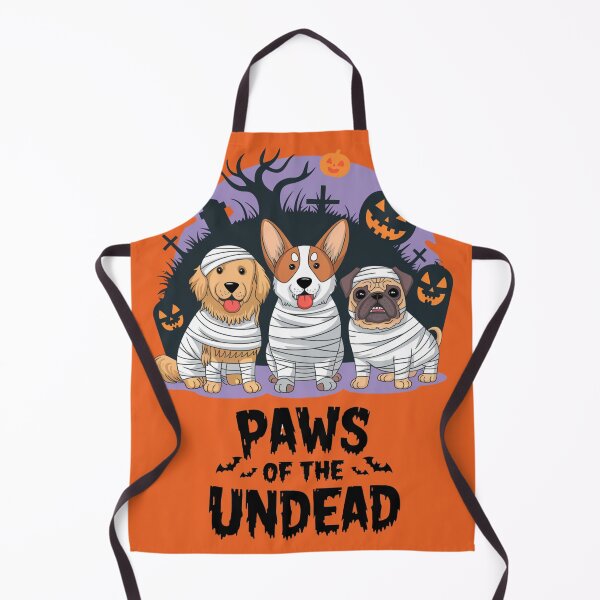 Item preview, Funny Halloween Pun Paws of the Undead: Halloween Dog Mummy T-Shirt designed and sold by piketo.