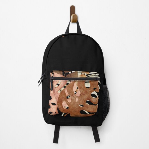 Item preview, Earth Tone Dry Tropical Leaves on Black Background designed and sold by WhiteSoftPetals.