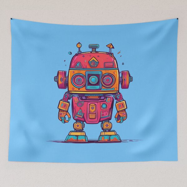 Item preview, Cartoon Retro Robot designed and sold by UNK-Fatigues.