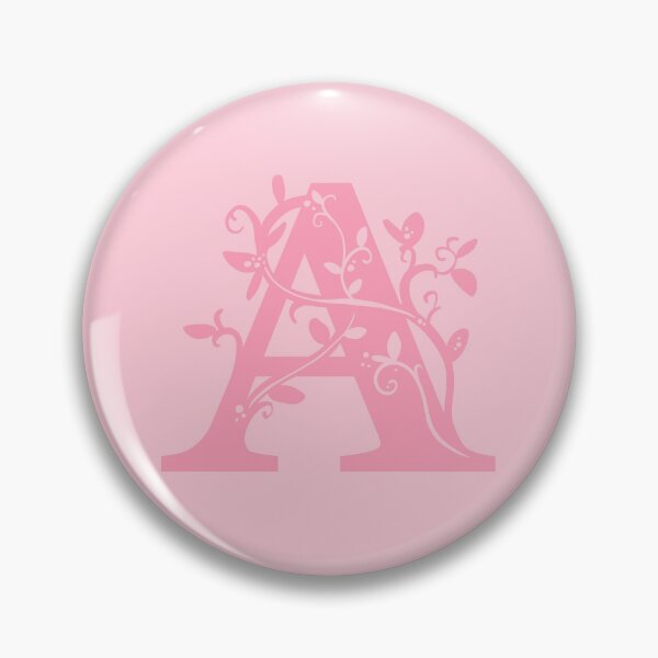Item preview, Pink Capital Letter A With Vines V2 designed and sold by Victoria Lehnard.