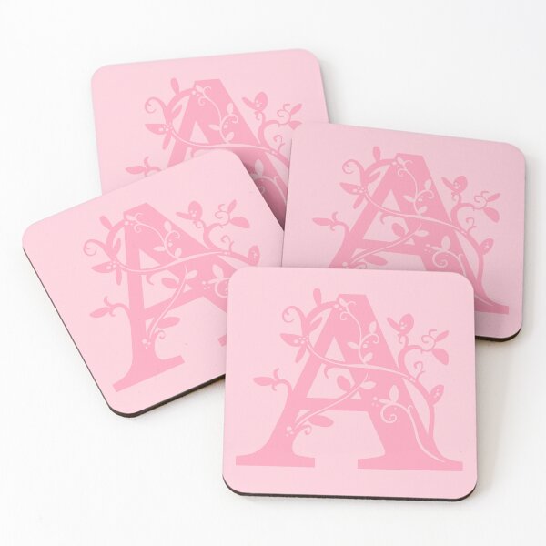 Item preview, Pink Capital Letter A With Vines V2 designed and sold by Victoria Lehnard.