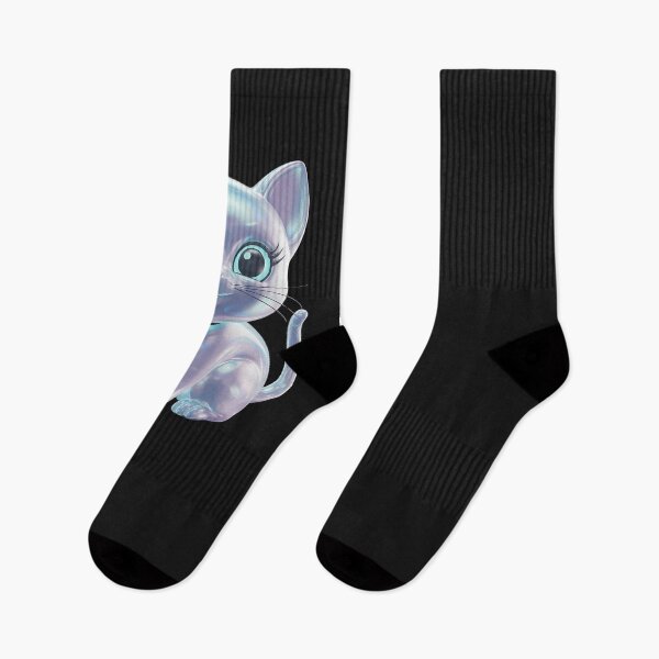 Item preview, Holographic Futuristic Cat designed and sold by eliteandhonor.