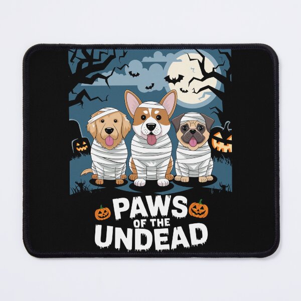 Item preview, Paws of the Undead Tshirt Paws of the Undead: Halloween Dog Mummy T-Shirt designed and sold by piketo.