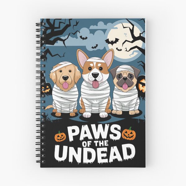 Item preview, Paws of the Undead Tshirt Paws of the Undead: Halloween Dog Mummy T-Shirt designed and sold by piketo.